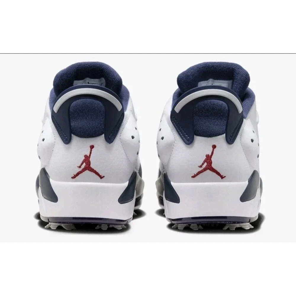 Men Size 5 Nike Air Jordan Retro 6 Golf Shoes White/Midnight Navy DV1376-101 NEW